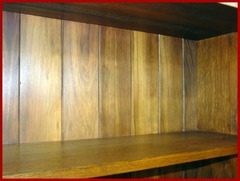 Inside of back, showing the V-groove chamfered boards.